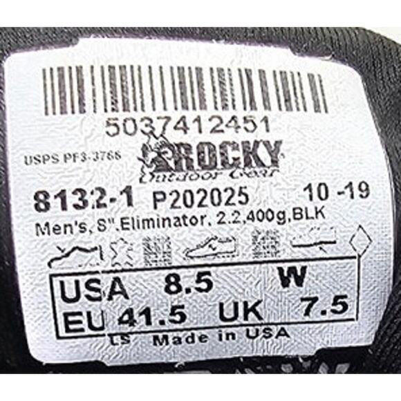 Rocky Black Military Boots Eliminator Gore-Tex Waterproof Insulated Men\'s 8.5W
